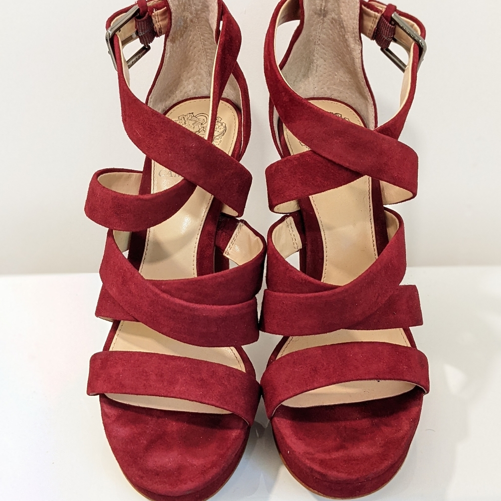 Suede heeled sandals by Vince Camuto - Picture 10 of 15